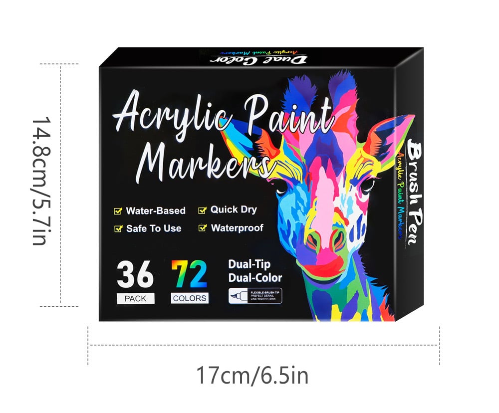 🔥Last Day Promotion-49%OFF - Dual Tip Acrylic Paint Pen Marker - 24/48Colors