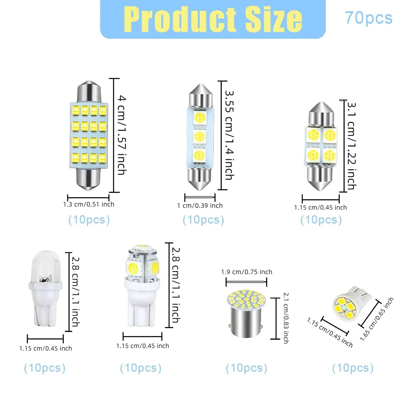 đ„ 42 Pcs Interior Car Light Kit
