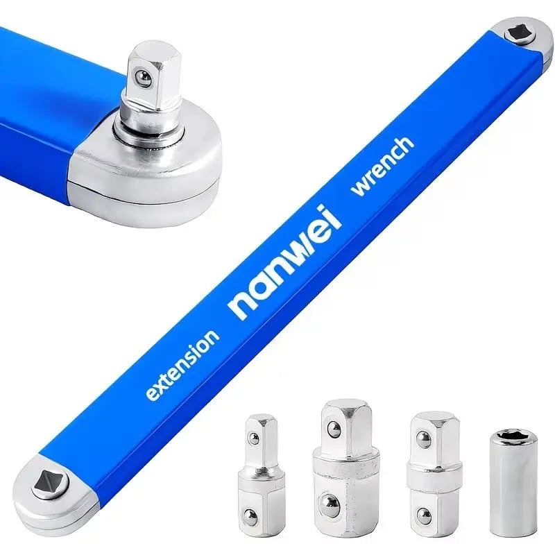 Offset Extension Wrench – Impact Ready with 1/4', 3/8' & 1/2' Adapters