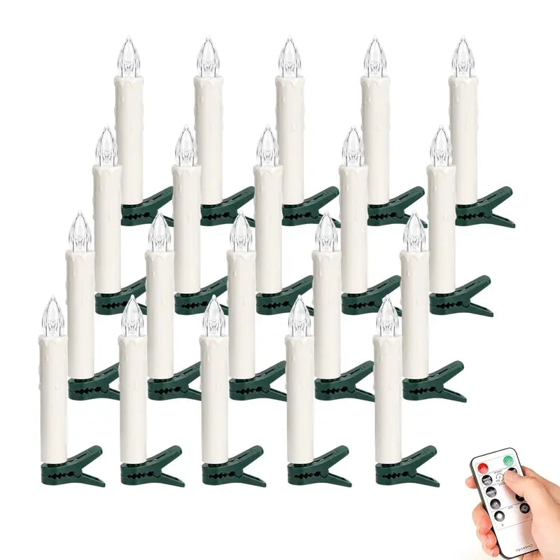 🎄 Flameless LED Christmas Candle Lights with Remote – 10/20 Pack