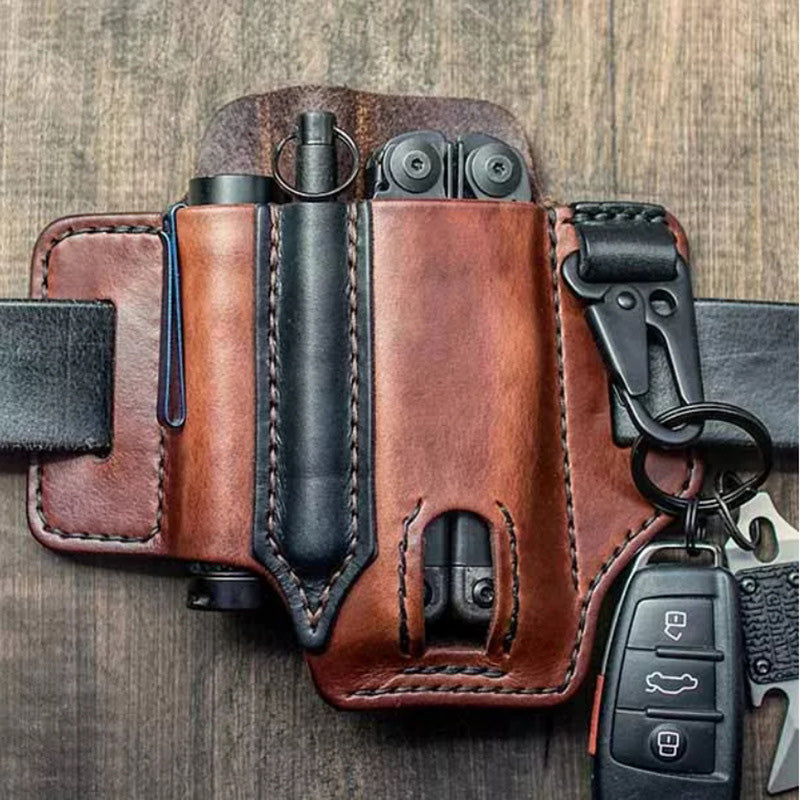 Leather tool belt pouch – multifunctional storage