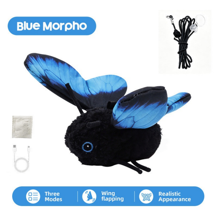 🦋 Fluttering Electric Butterfly Cat Toy | Interactive Moving Playmate for Indoor Kitties