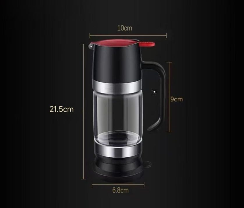 🍯 12 oz No-Drip Honey & Syrup Dispenser with Base – One-Hand Press-to-Pour Server