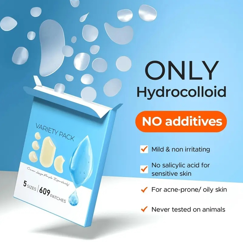 609 Count Pimple Patches for Face, Hydrocolloid Acne Patch Bulk