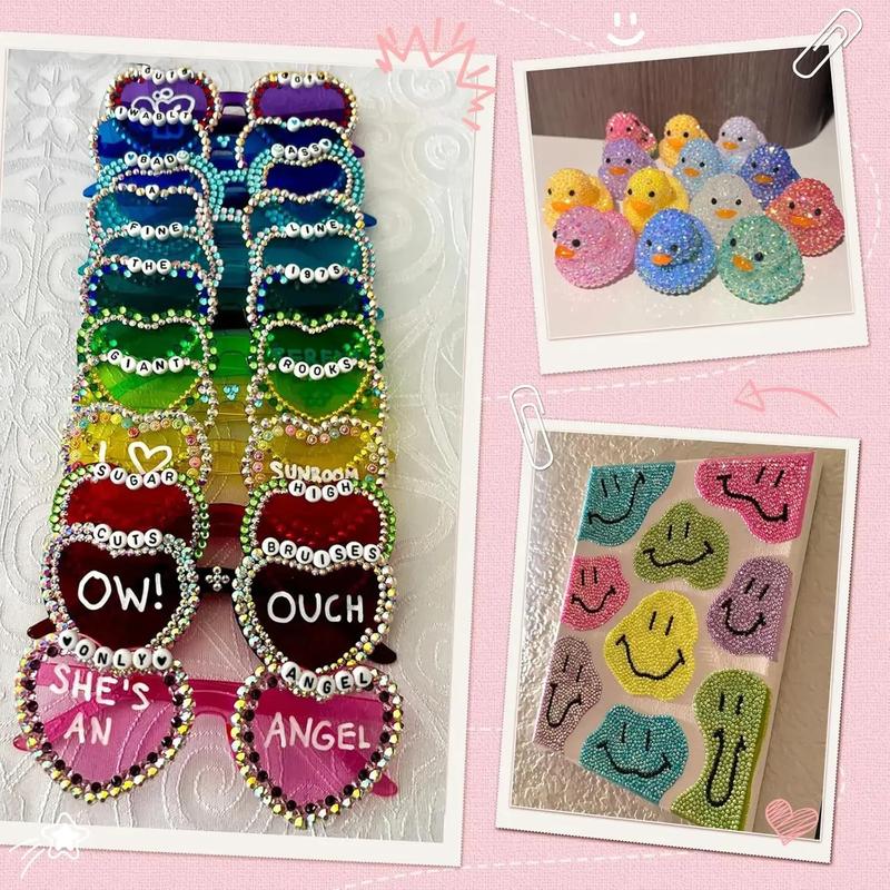 40,000 rhinestones in 40 colors, 3mm jelly-like flat bottom, sparkling set