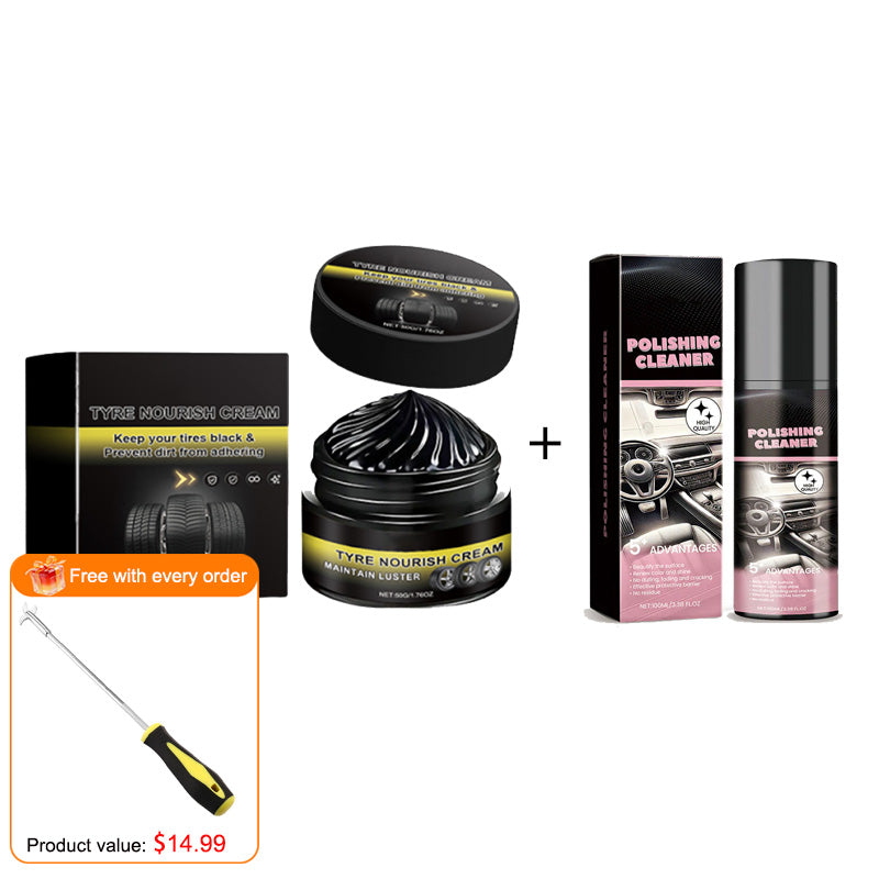 🚗New 2026 car tire ceramic - 🔥Powerful Wheel Cleaning Refurbish Wax