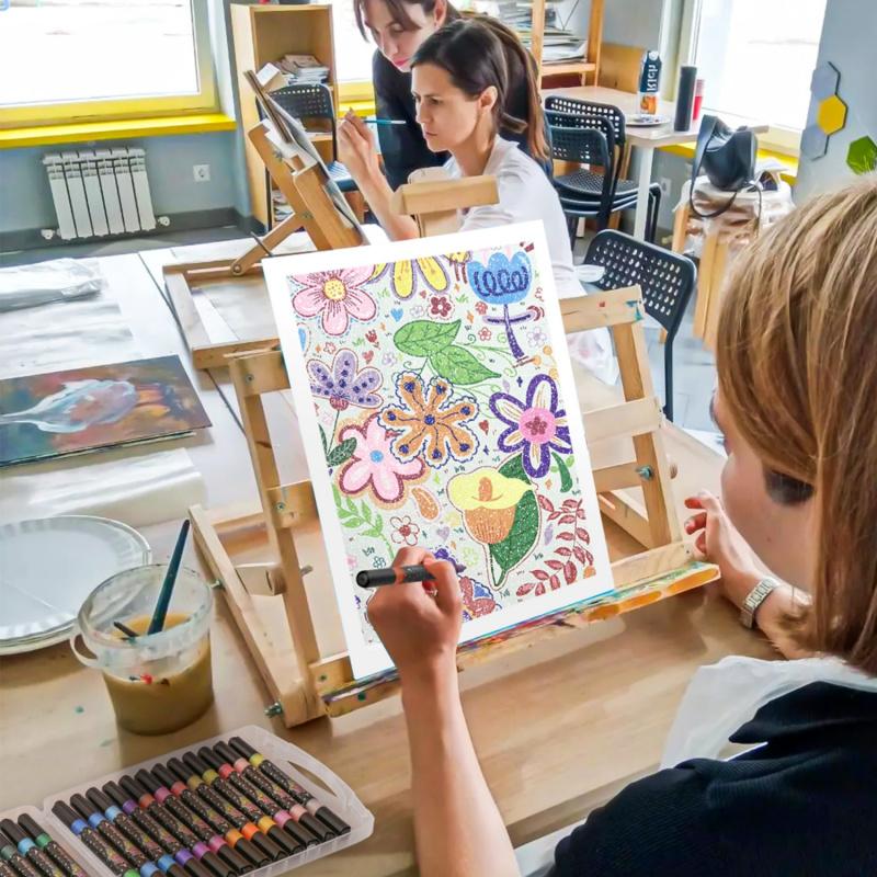 🎨Rotuladores con Efecto Purpurina🥇✨: Crea Arte Brillante sin Esfuerzo 🥳(🌈24-96 Colores | Suave Sin Obstrucciones | No Traspasa el Papel📝)