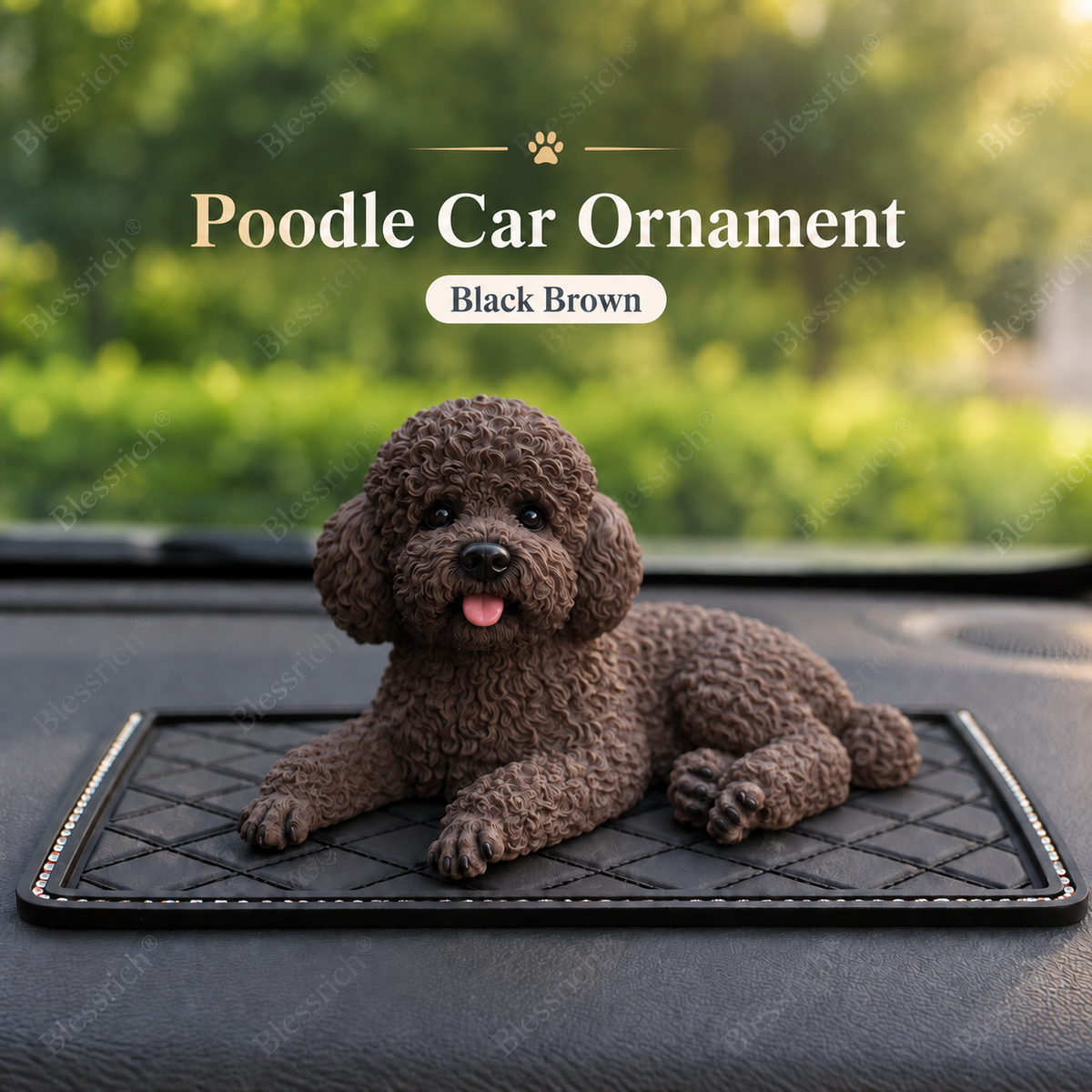 Poodle Car Ornament – The Cutest Dashboard Upgrade 🐶✨