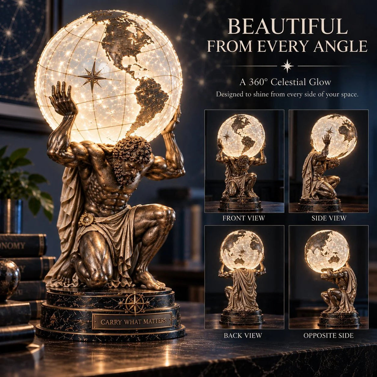 🔥😍🌍 Atlas Illuminated World Sphere Lamp🌌