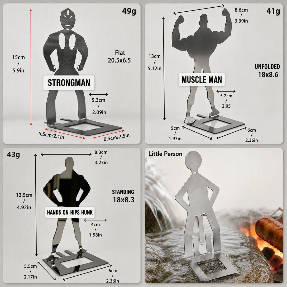 Funny Stainless Steel BBQ Sausage Holder