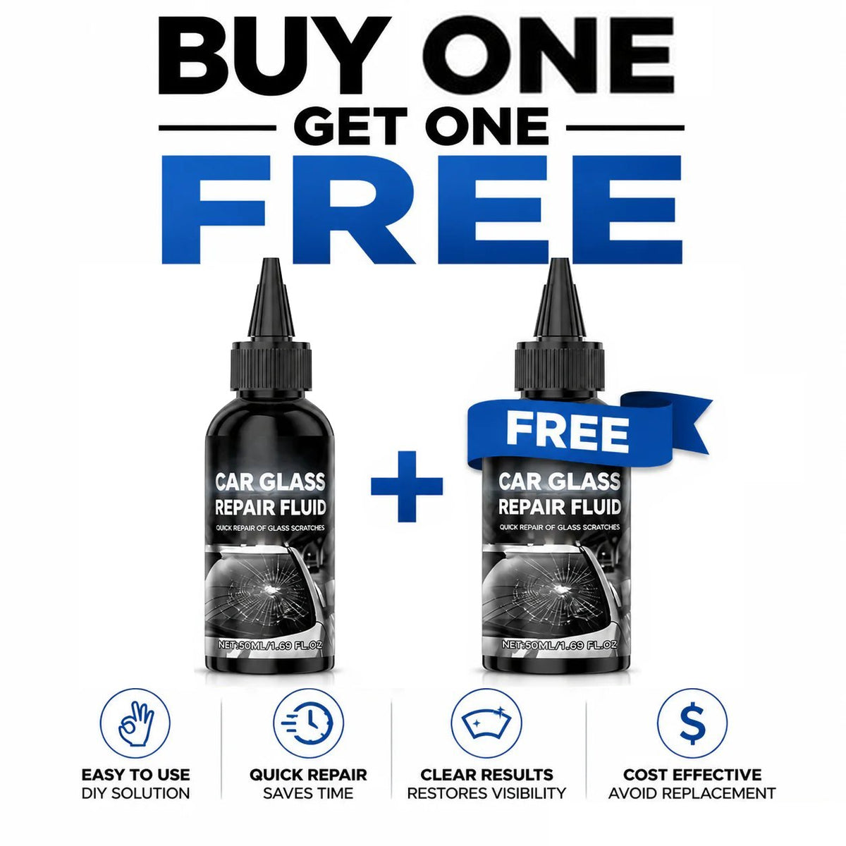 š„Buy 1 Get 1 Freeš„Fast-Acting Windshield Crack & Chip Repair Kit