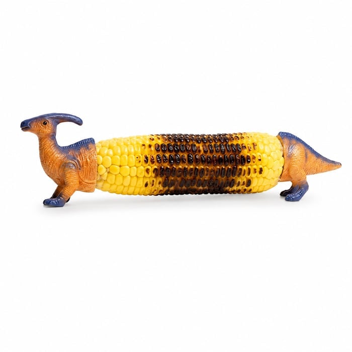 Sujetadores de maíz de dinosaurio para mazorcas de maíz - Divertidos soportes de mazorca de maíz para niños y adultos con puntas de acero inoxidable