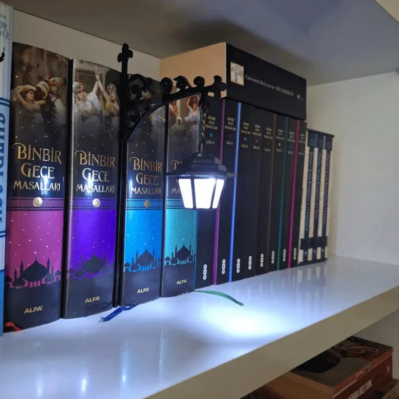 Linterna de biblioteca: iluminación decorativa para estanterías