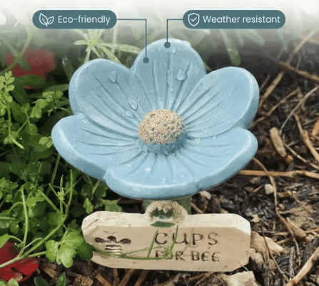 🐝Estación de agua para abejas con forma de flor💧