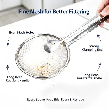 π₯ 2pack-2-in-1 Stainless Steel Strainer Tongs β Grab, Drain & Serve with One Tool
