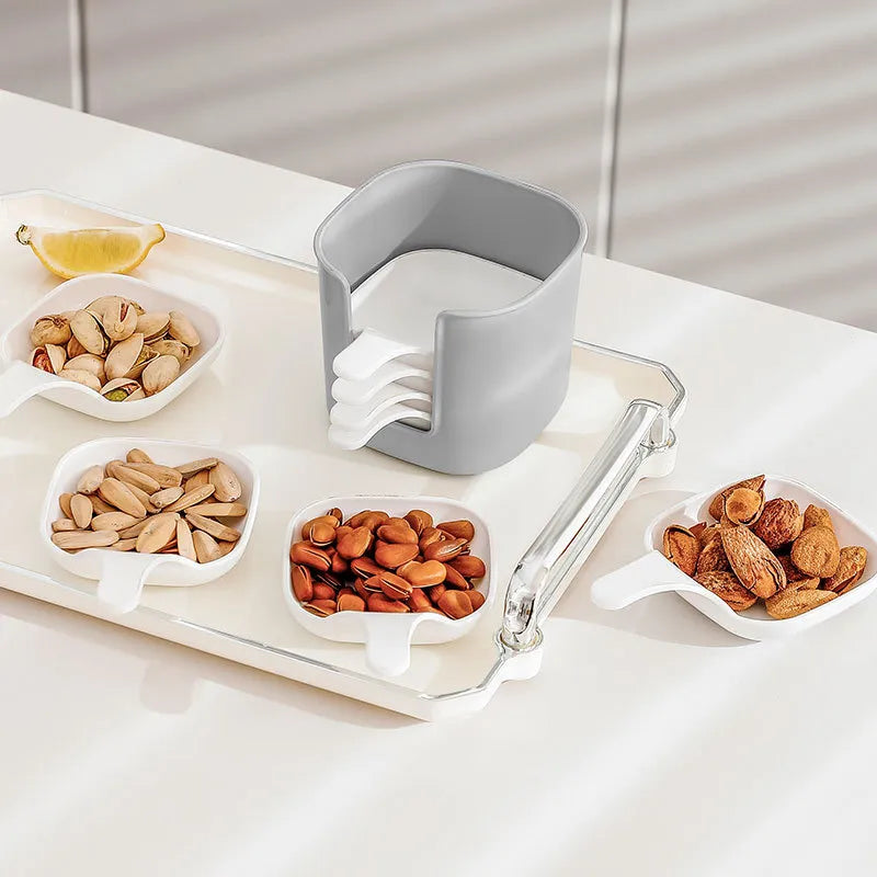 🏆Flash Sale⚡ 50K+ SOLD! Almost Gone-💥Dipping Sauce Plate & Holder Set,Best Gifts