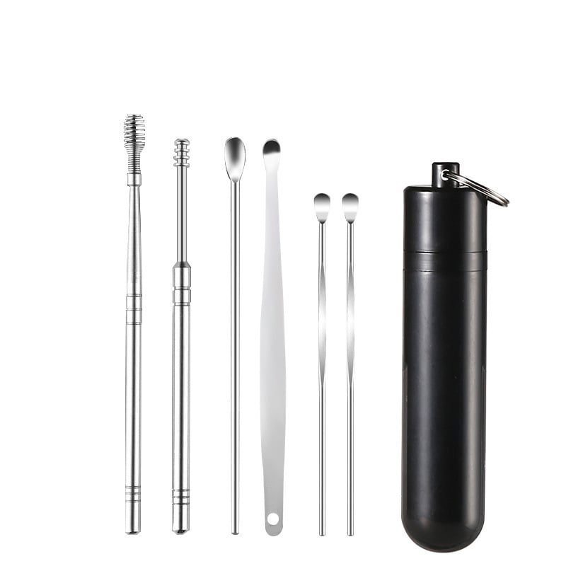6 Counts/Set Ear Wax Removal Tool Set with Storage Tube