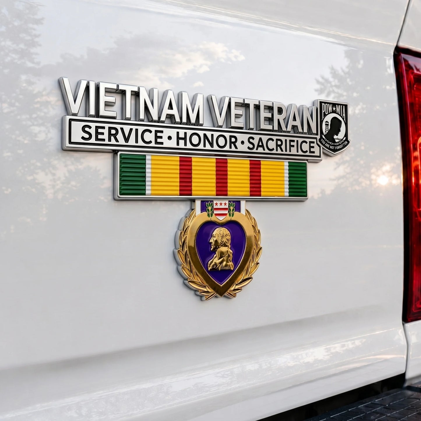 ๐บ๐ธ Promo: 49% OFF ๐๏ธ- Vietnam Veteran Tribute Car Emblem Metal Badge