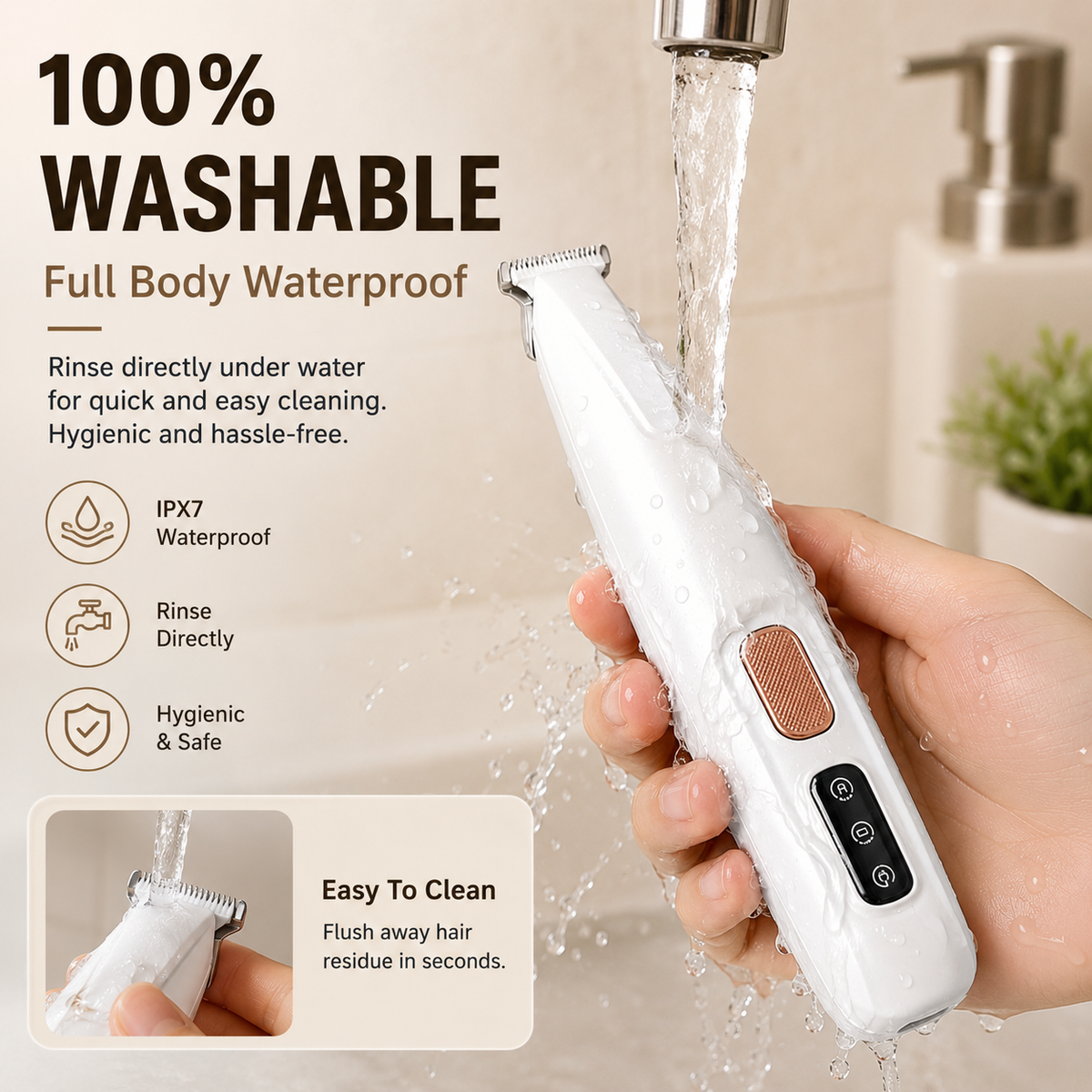 🐶✨ Quiet & Gentle Pet Grooming Trimmer – Paws, Ears & Sensitive 🐾