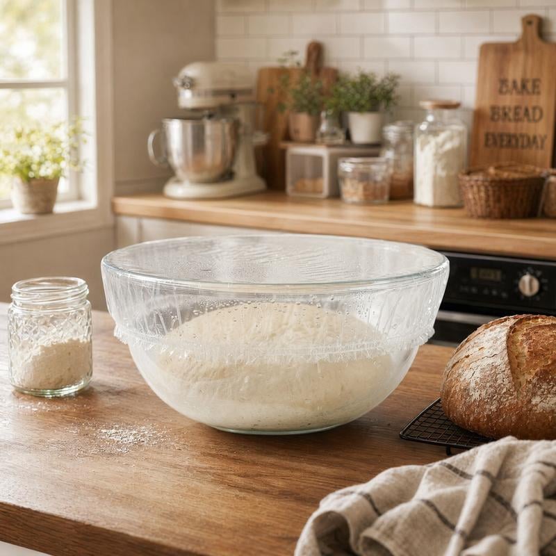 🔥LAST DAY SALE 50% OFF-100Pcs Medium Reusable Elastic Plastic Bowl Covers - Kitchen Bread Proofing,