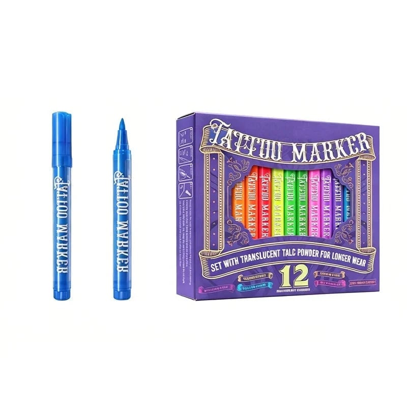 β¨ Glow Party Tattoo Pens β Neon Temporary Tattoo Markers