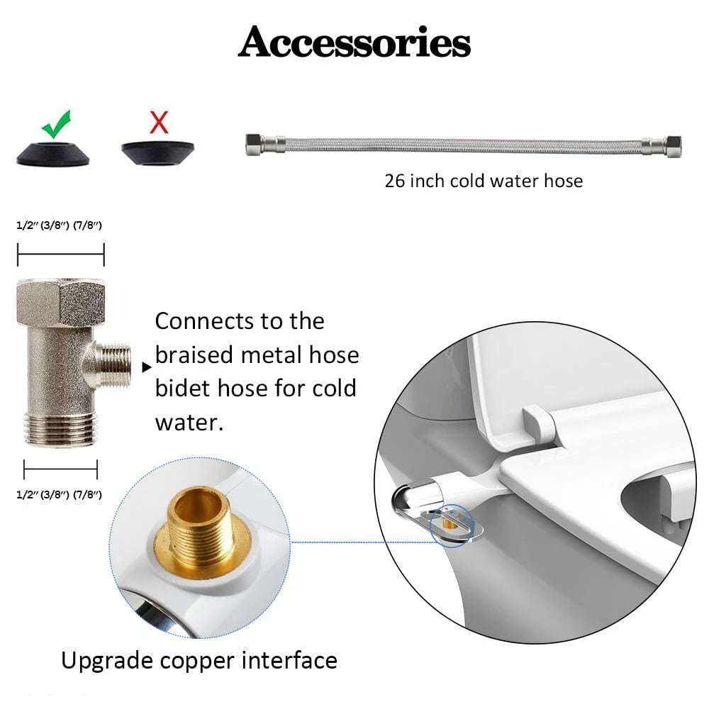 🚿 Non-Electric Dual Nozzle Bidet Toilet Washer – Hygienic Self-Cleaning, Easy Installation & Water Pressure Control ✨