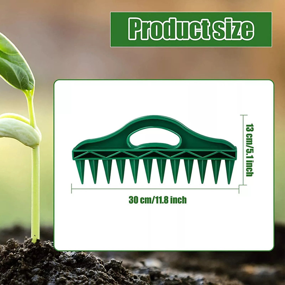 50% OFF🌱Garden Seed Spacer & Dibbler – 12-Hole Precision Planting Tool