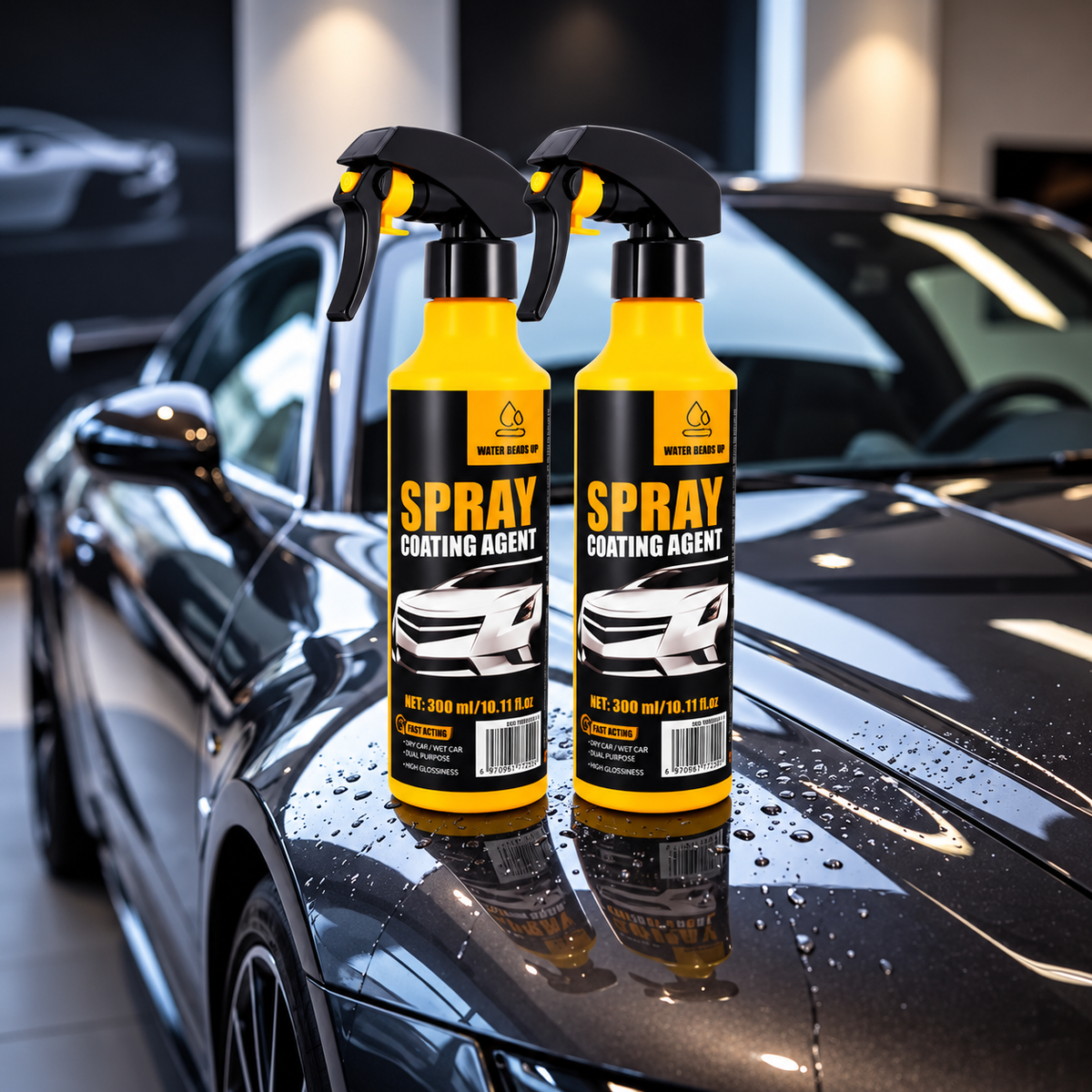 Car Coating Spray - Instantly Boosts Car Gloss & Water Beading, Scratch