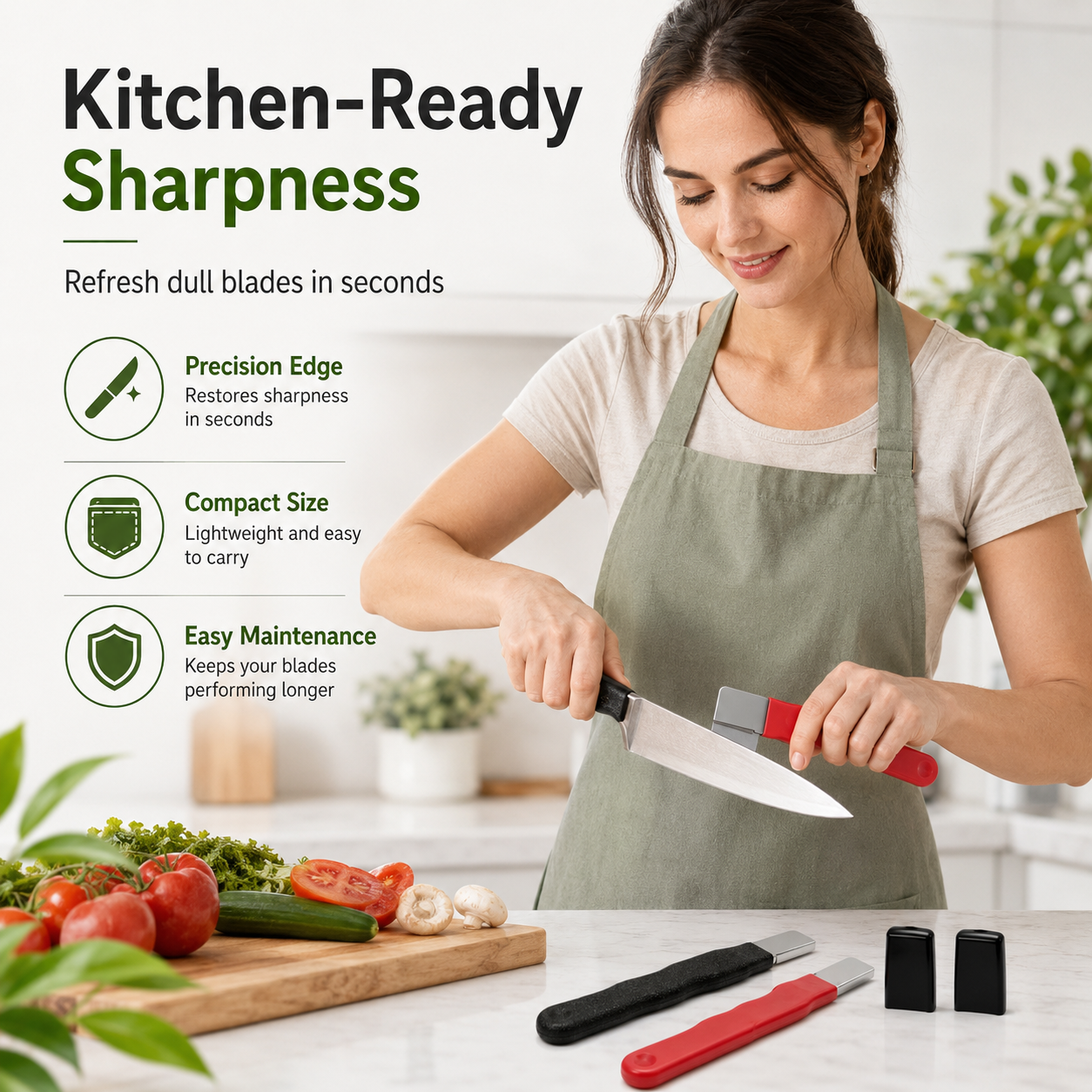 Afilador de Cuchillos Profesional de Cocina, 2 Etapas