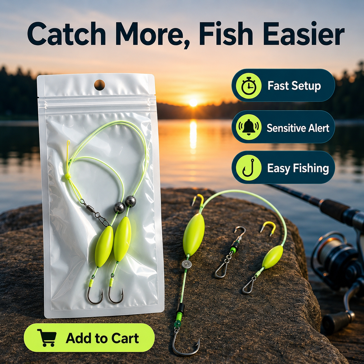 Ready‑to‑Fish Anti‑Bottom Dual Hook Rig