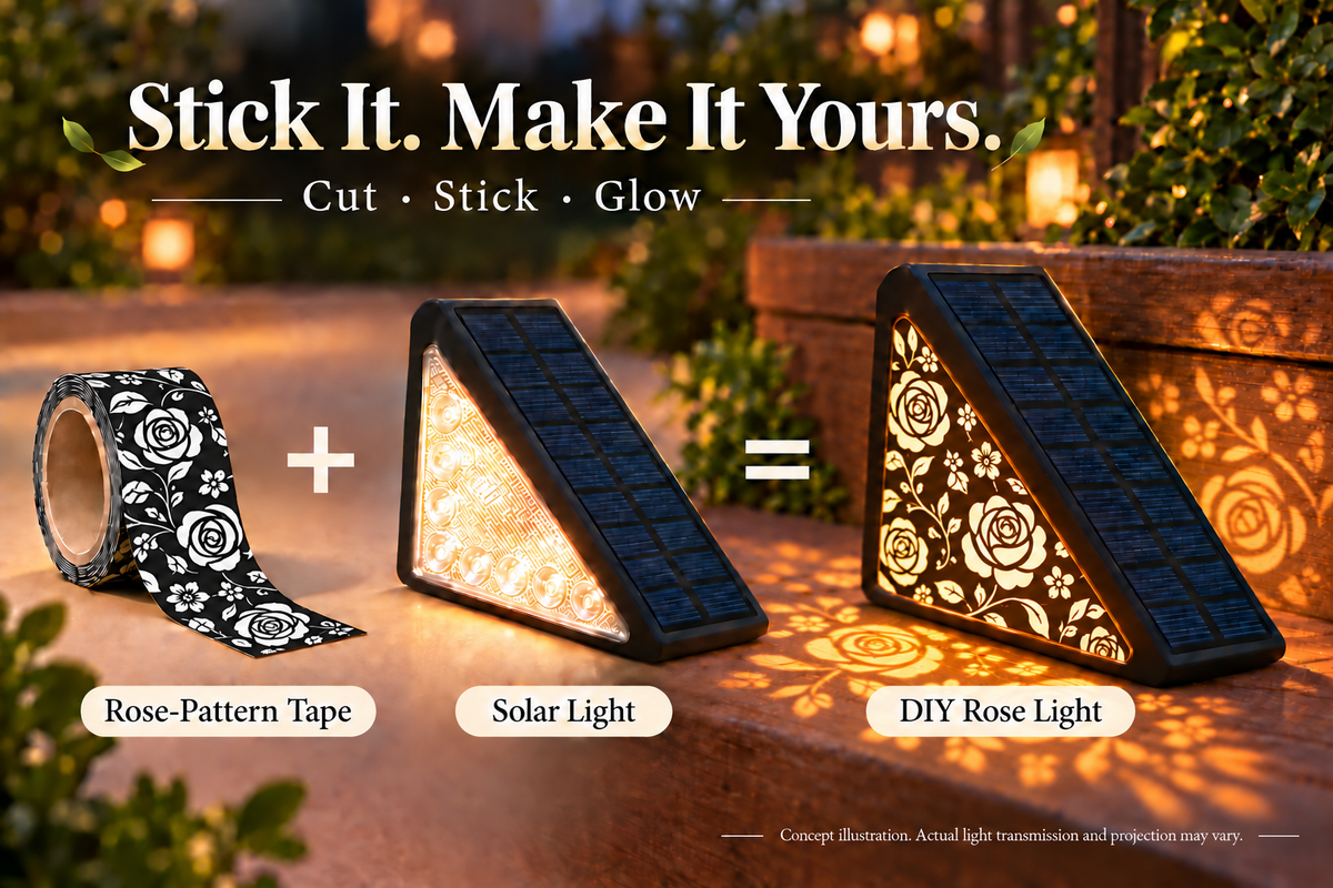 ๐ 50% OFF! Solar Motion Sensor Step Lights โ Long-Lasting Battery, IP65 Waterproof & DIY Custom Floral Glow. No Wiring for Gardens, Decks & Pathways.