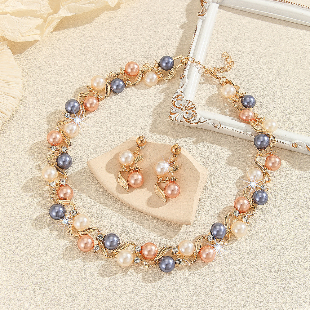 📢📢 50% OFF🌸Vintage Floral Jewelry Set – 2-Piece Leaf & Flower Bridal Accessories for Women