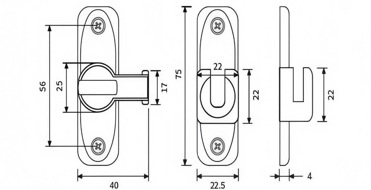 Multi-Angle Sliding Door Lock