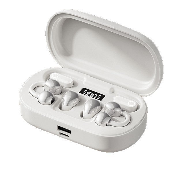 🎧 2-in-1 Wireless Earbuds with Digital Display – Open-Ear Sports Clips & Mini Sleep Earbuds