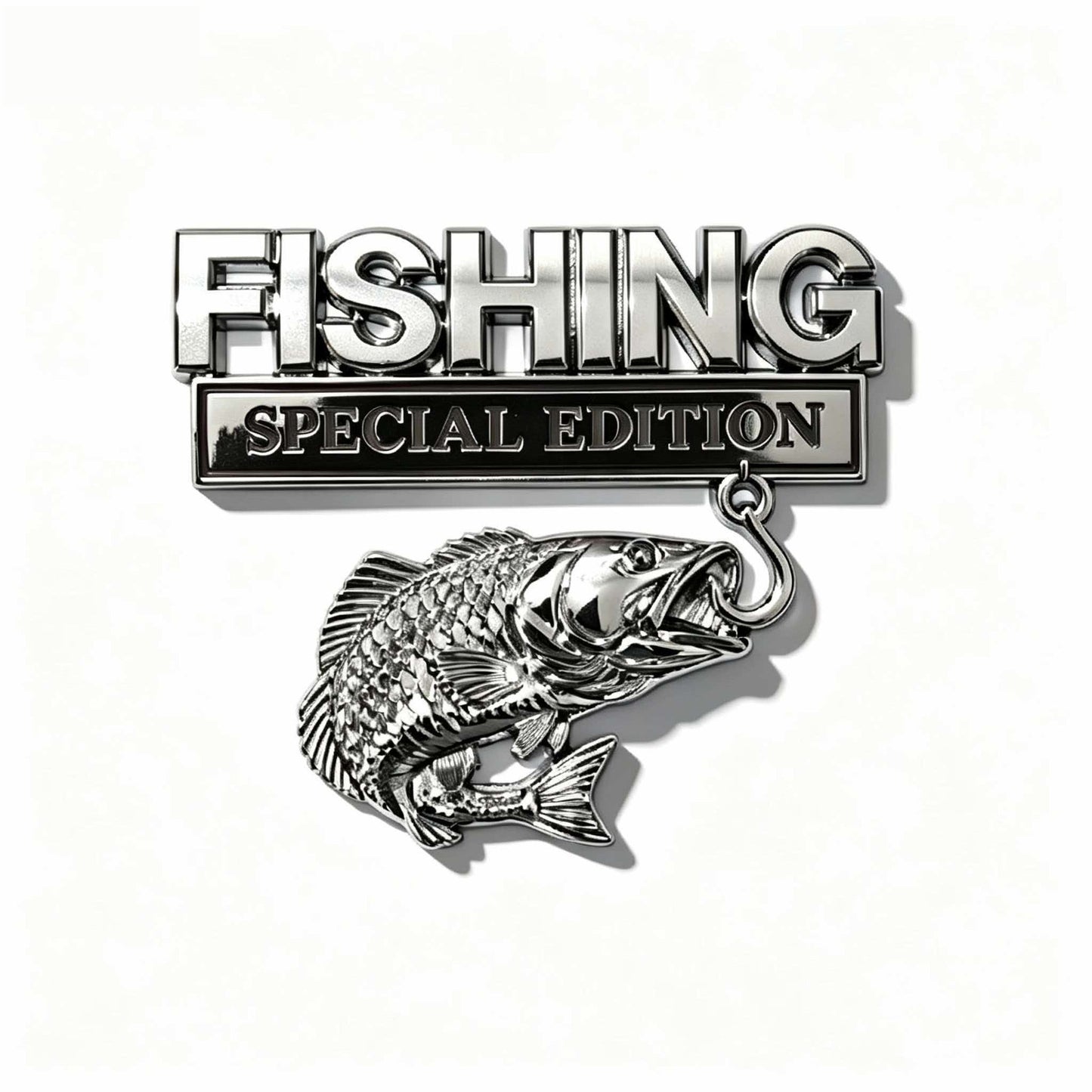 🔥 🎣 Fishing Special EditionTM Premium 3D Metal Vehicle Emblem Badge