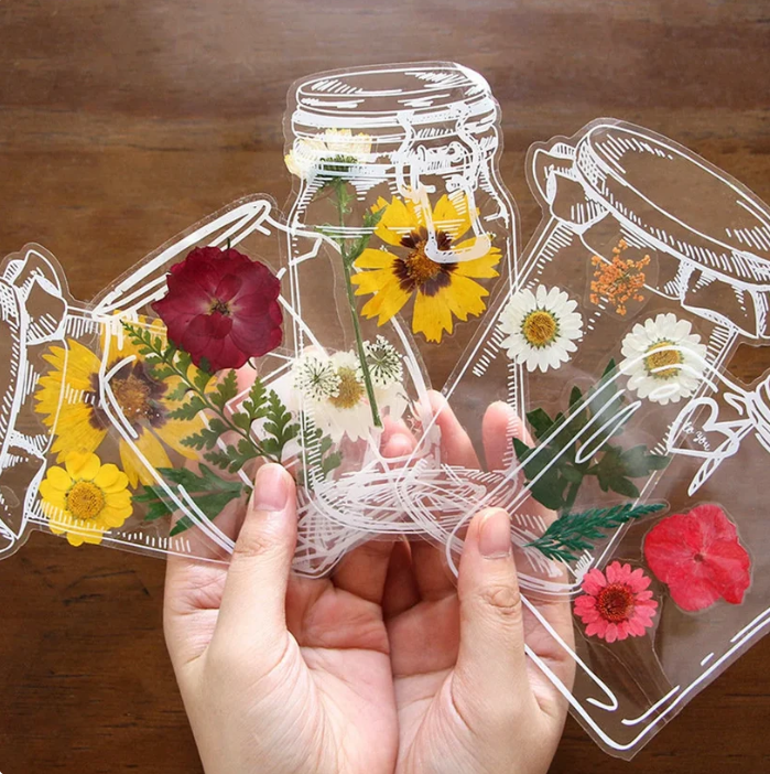 40pcs Transparent Dried Flower Bookmarks-DIY Gifts Bookmarks