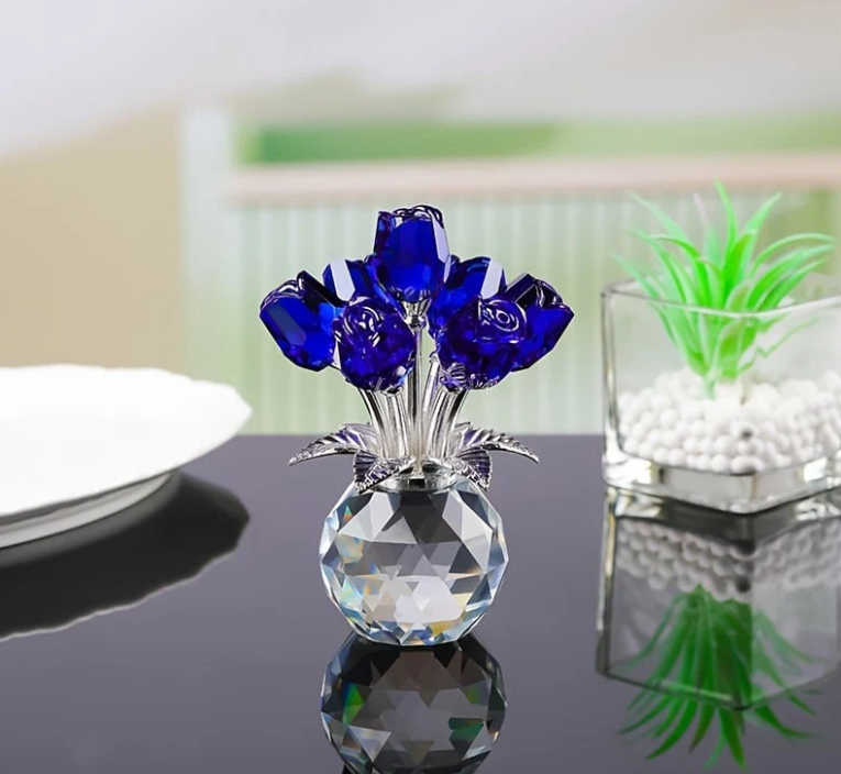 🔥Hot Sale 49% OFF💖💎Crystal Colorful Rose Flower Vase