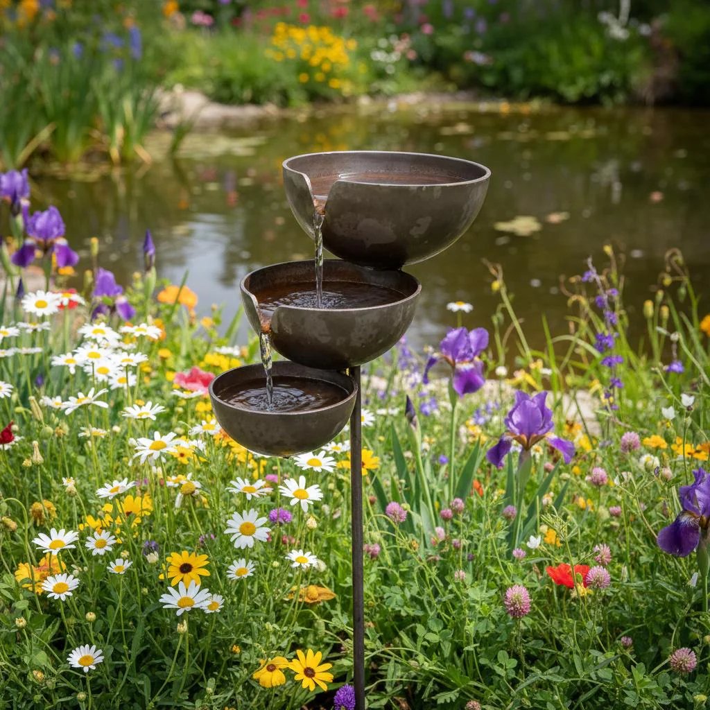 Devuelve la vida a tu jardín – Baño para pájaros con recolector de lluvia 🌿🐦