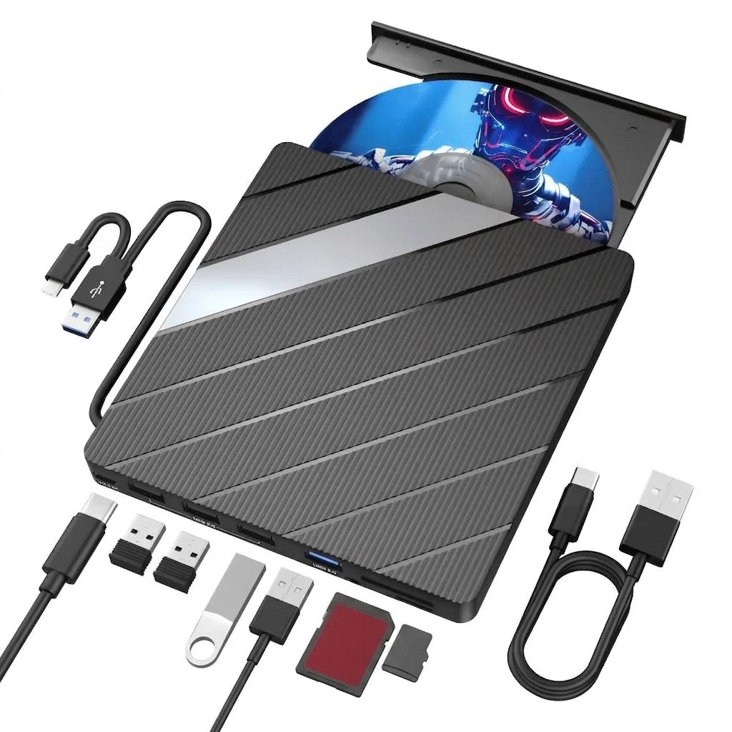 ๐ฟ Retro 5โinโ1 External CD/DVD Drive & Hub