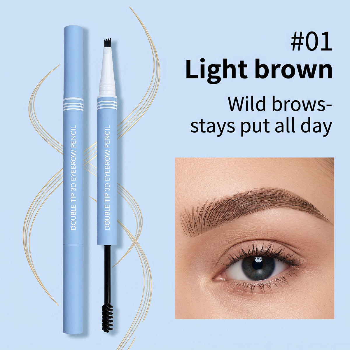 💕Buy 1 Get 1 Free🎁✨Dual-Ended 3D Eyebrow Pencil 2 in 1Dual-Ended Eyebrow Pencil