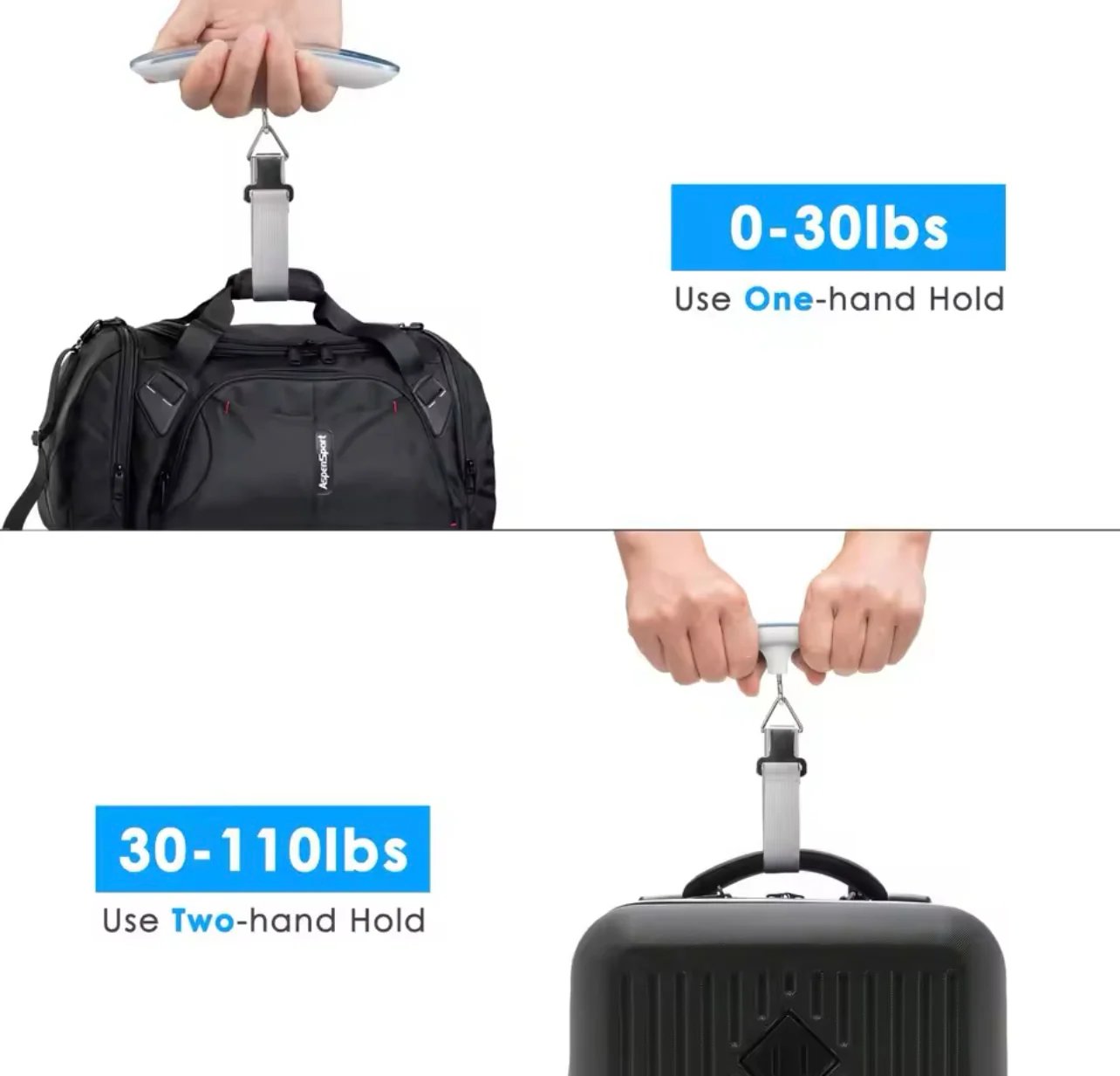 Báscula profesional importada para equipaje, capacidad de 50 kg