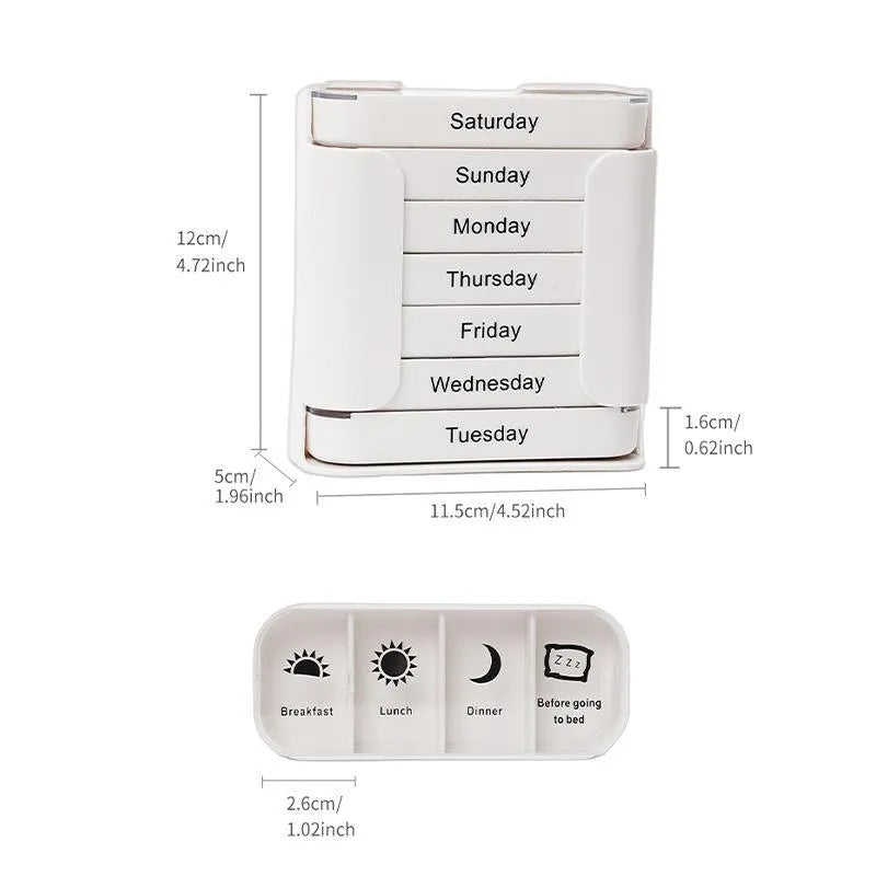 ๐ โจ7-Day Medication Organizer - For Effortless Health Management! ๐