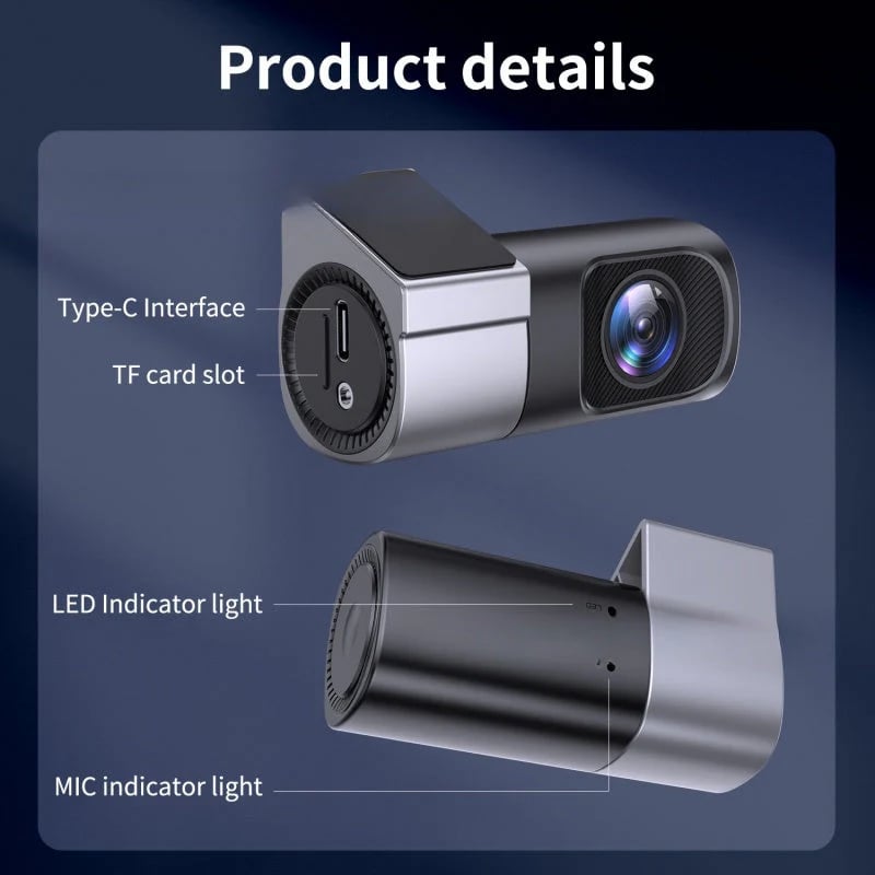 📷1080P HD Dash Cam with Wi-Fi & Night Vision🚗