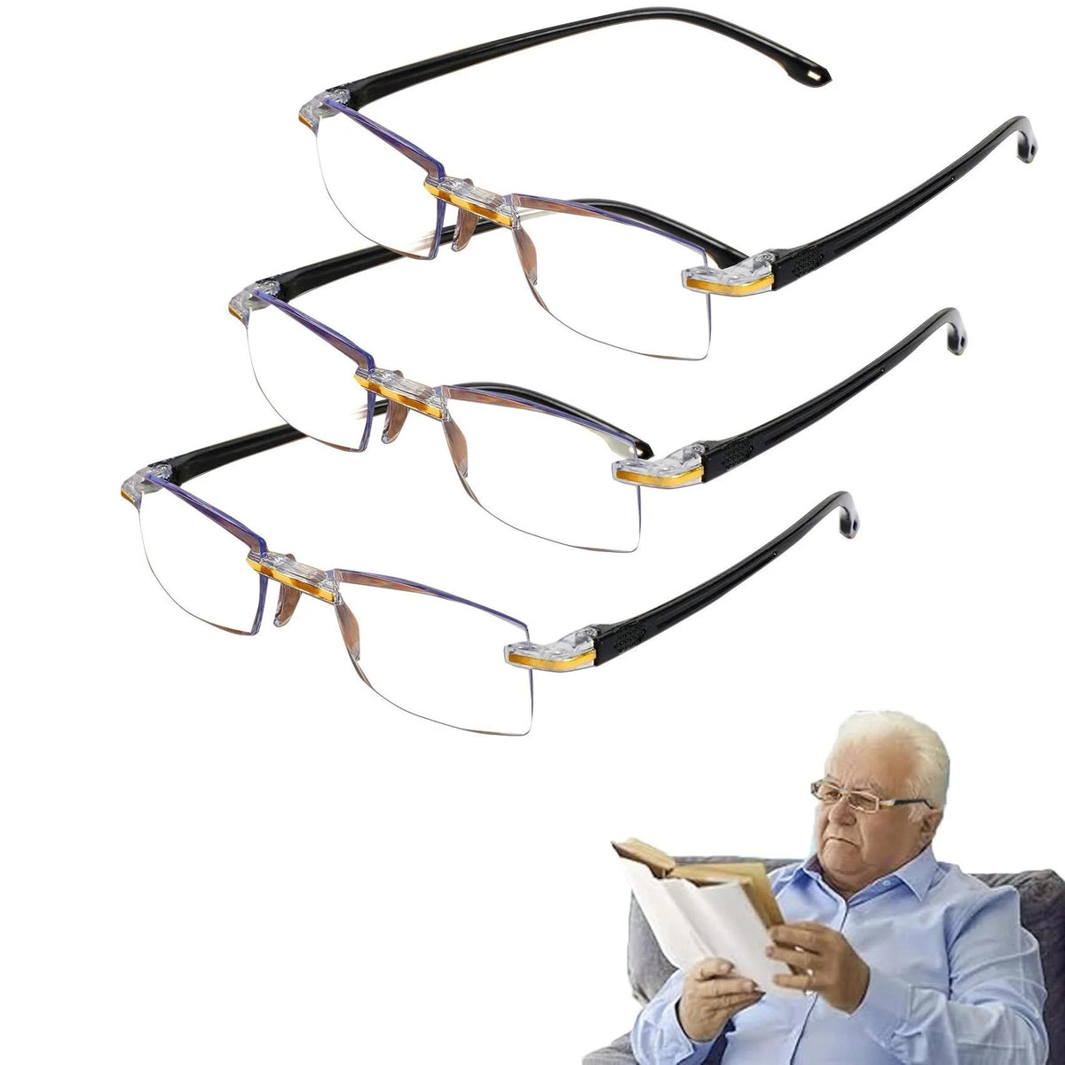 👓🌄Smart Zoom Multifocal Glasses – Clear Near & Far Vision, All in One