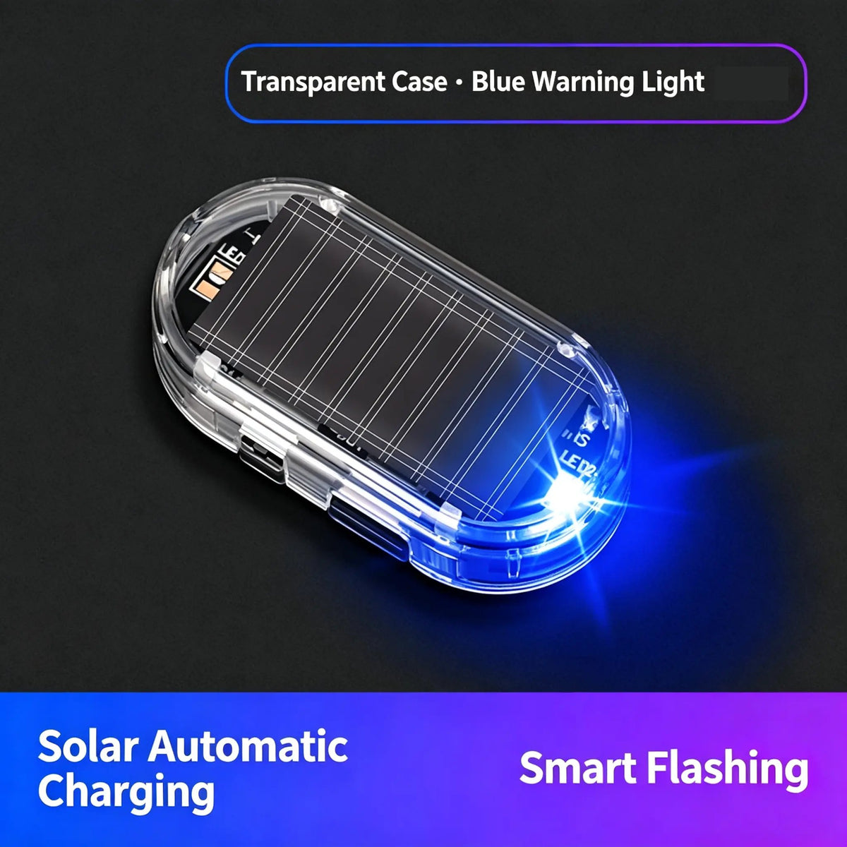 🚨Solar Powered Fake Car Alarm Light