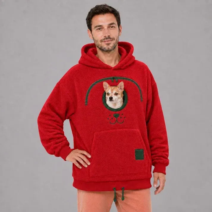 🔥 2026 A Must-have for Pet Lovers 🐾 Cozy Pet Carrier Hoodie – Soft Fleece Cuddle Pouch Sweatshirt for Cats & Small Dogs