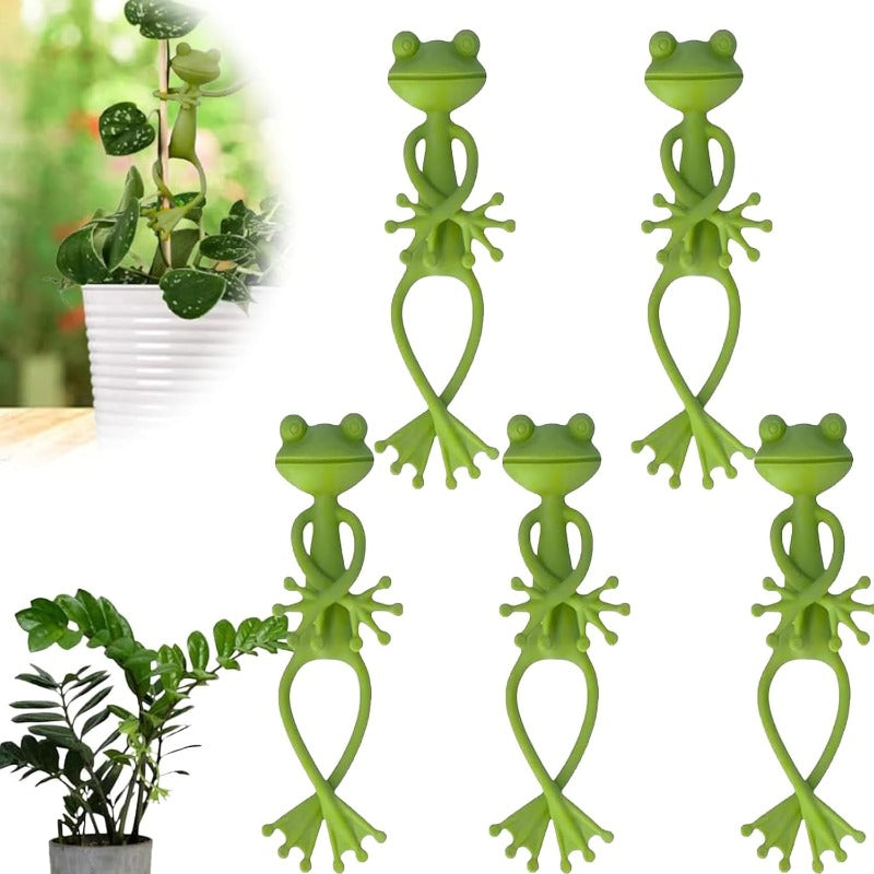 Soportes decorativos para plantas con forma de rana