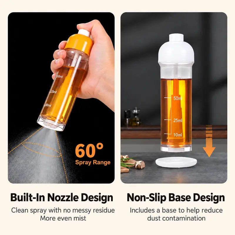 Buy 1 Get 1 Free 🧂 Refillable Cooking Oil Sprayer – Olive Oil Spray Bottle with Nozzle at the Base 🧂