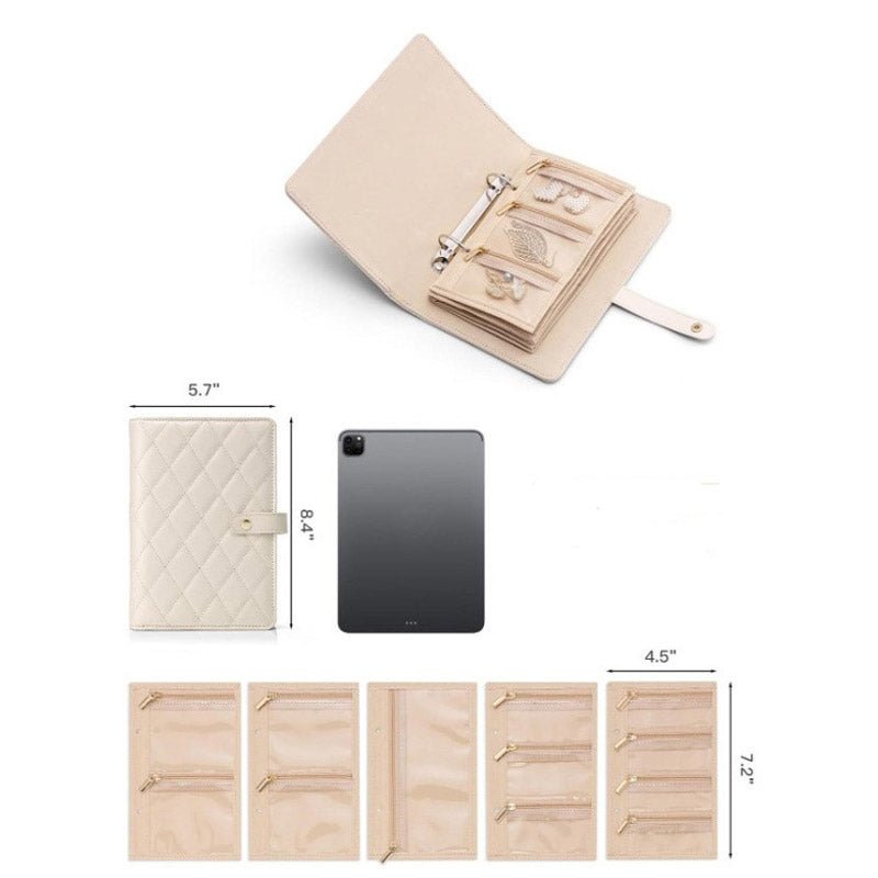 📢📢40 % OFF !!⏰⏰Elegant Portable Checkered Jewelry Storage Bag