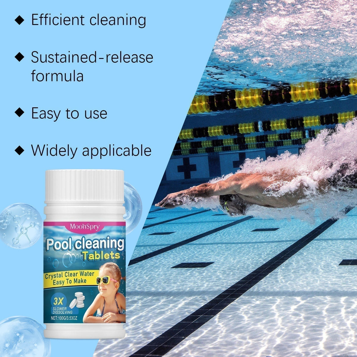 πββοΈ Pool Cleaning Tablets for Crystal Clear Water β Drop, Dissolve, Dive In! πβ¨